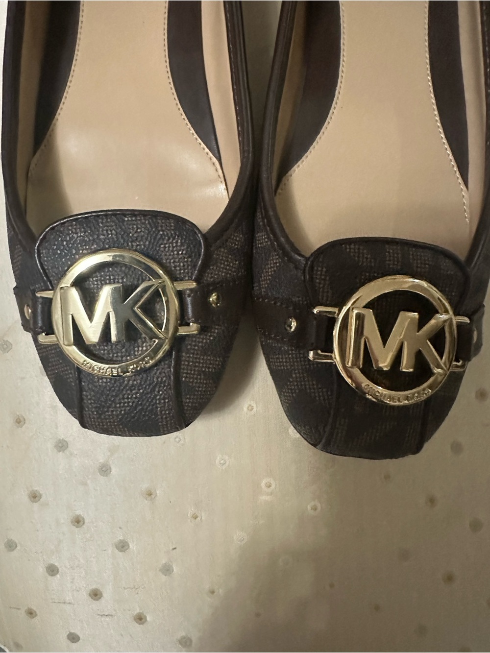 Michael Kors Fulton Moccasin Flat Shoes (Brown Signature Studded) NWOT - Picture 7 of 8